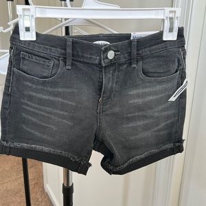 Black jean shorts